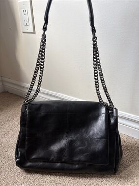 Black Leather Shoulder Bag